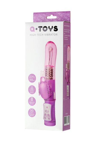 Ротационно-клиторальный стимулятор A-Toys High Tech Vibrator (8 режимов вибрации, 4 ротации) (Цвет: фиолетовый)