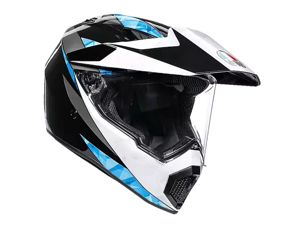 AGV AX9 NORTH BLACK/WHITE/CYAN