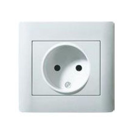 Розетка CORSA GLOSS БЕЛАЯ 1-местная с/п б/з 10А 250В