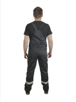 Костюм мужской летний «ЮЖНАЯ ШИРОТА» (куртка+полукомбинезон) цв.черный/серый