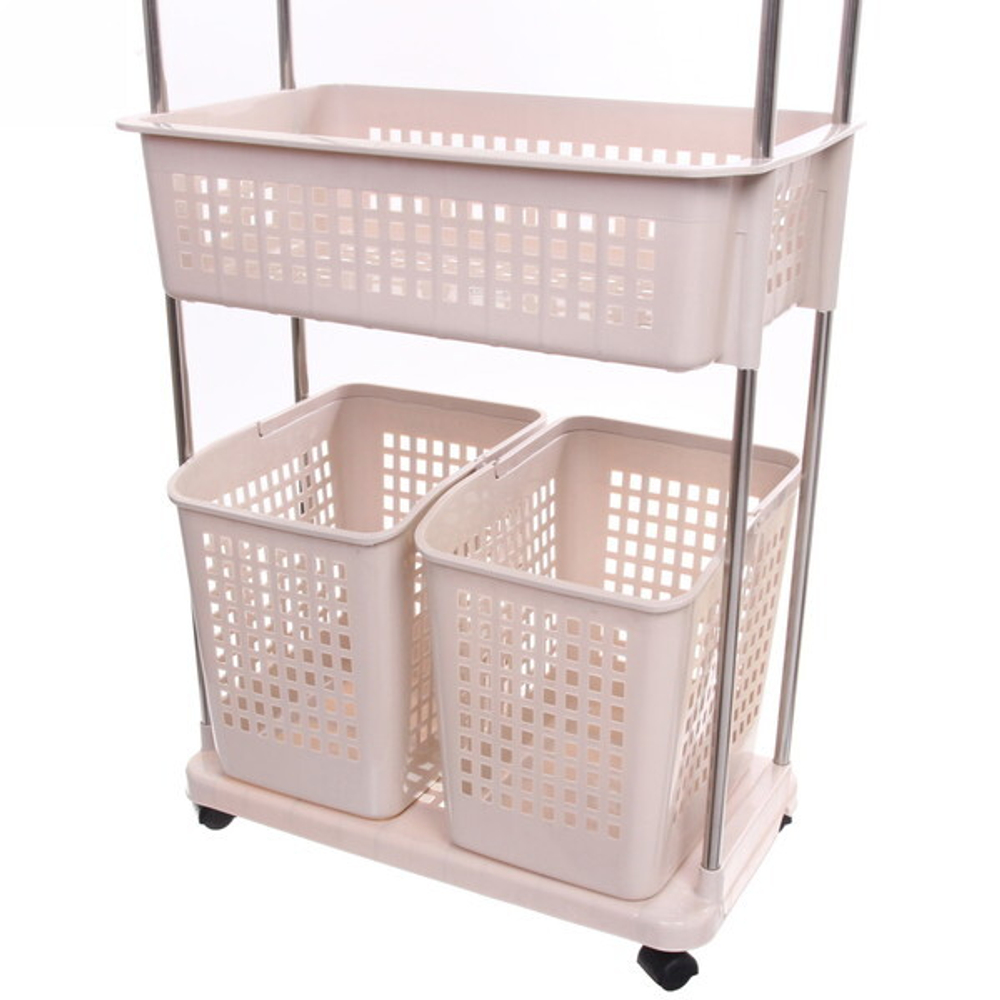 Этажерка 3х-секционная на колесиках 56х33,5х107