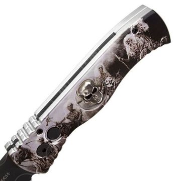 Складной нож Pro -Tech TR-2-Ghost Rider Bruce Shaw, PR/TR-2-GR-B c клинком из стали 154CM, рукоять алюминий