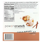 BNRG, Power Crunch, протеиновый энергетический батончик, булочка с корицей, 12 батончиков по 40 г (1,4 унции)