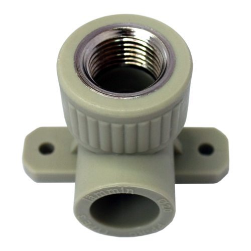 17352 Угол настенный с креплением ПП Lammin // 20-1/2 внутренняя резьба // СЕРЫЙ