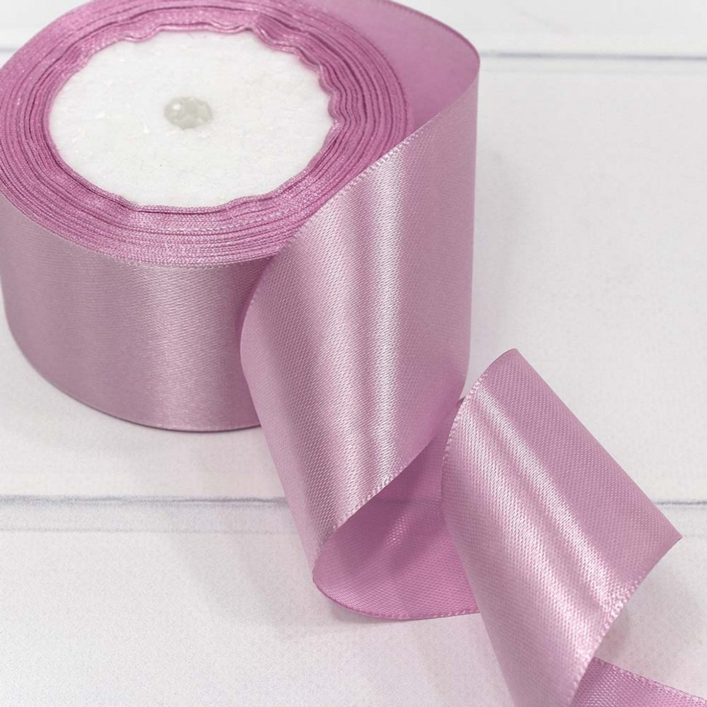 Лента Атласная 5см х 28м Сатин (Сиреневый)