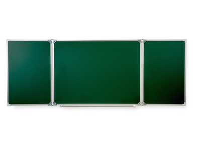 Трёхэлементная магнитная полимерная школьная доска 3400х1200 (меловая)