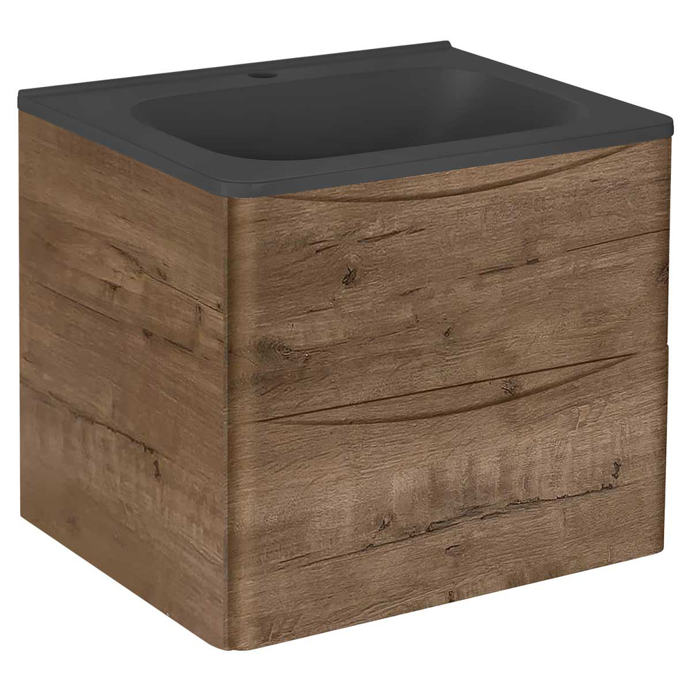 Тумба под раковину Vincea Paola 600 подвесная, 2 выкатных ящика soft close, V.Oak