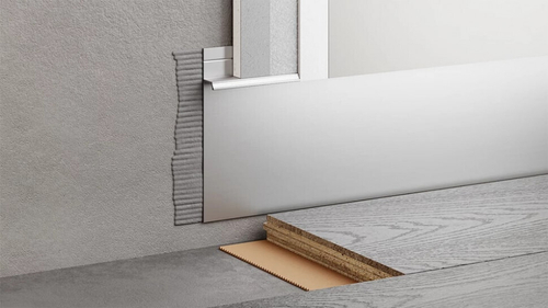 Алюминиевый теневой плинтус 80мм ПО-192 серебро матовое 2700 мм