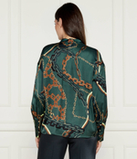 Сатиновая рубашка Marc Cain - темно-зеленый (XC 51.25 W64)