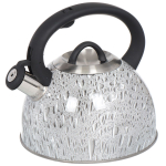 Чайник нерж, 3 л, свист, ручк с силик покр, Daniks, индукц, сер, MSY-074