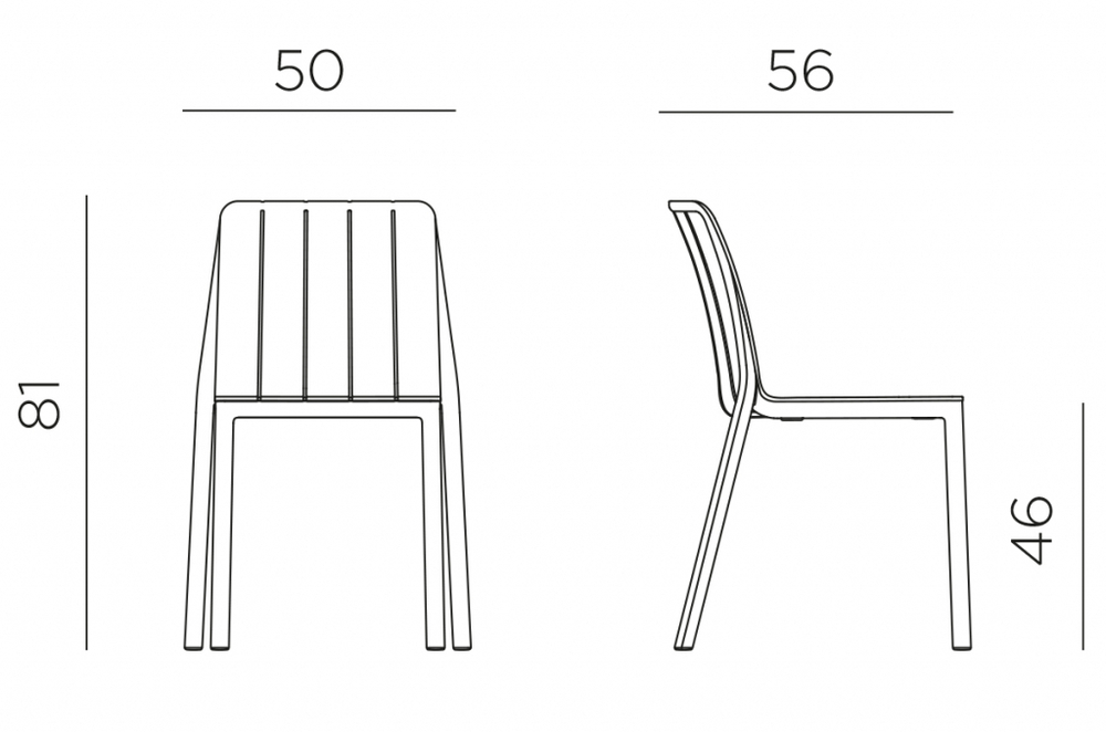 Стул пластиковый Nardi Tiberina Bistrot, бежевый