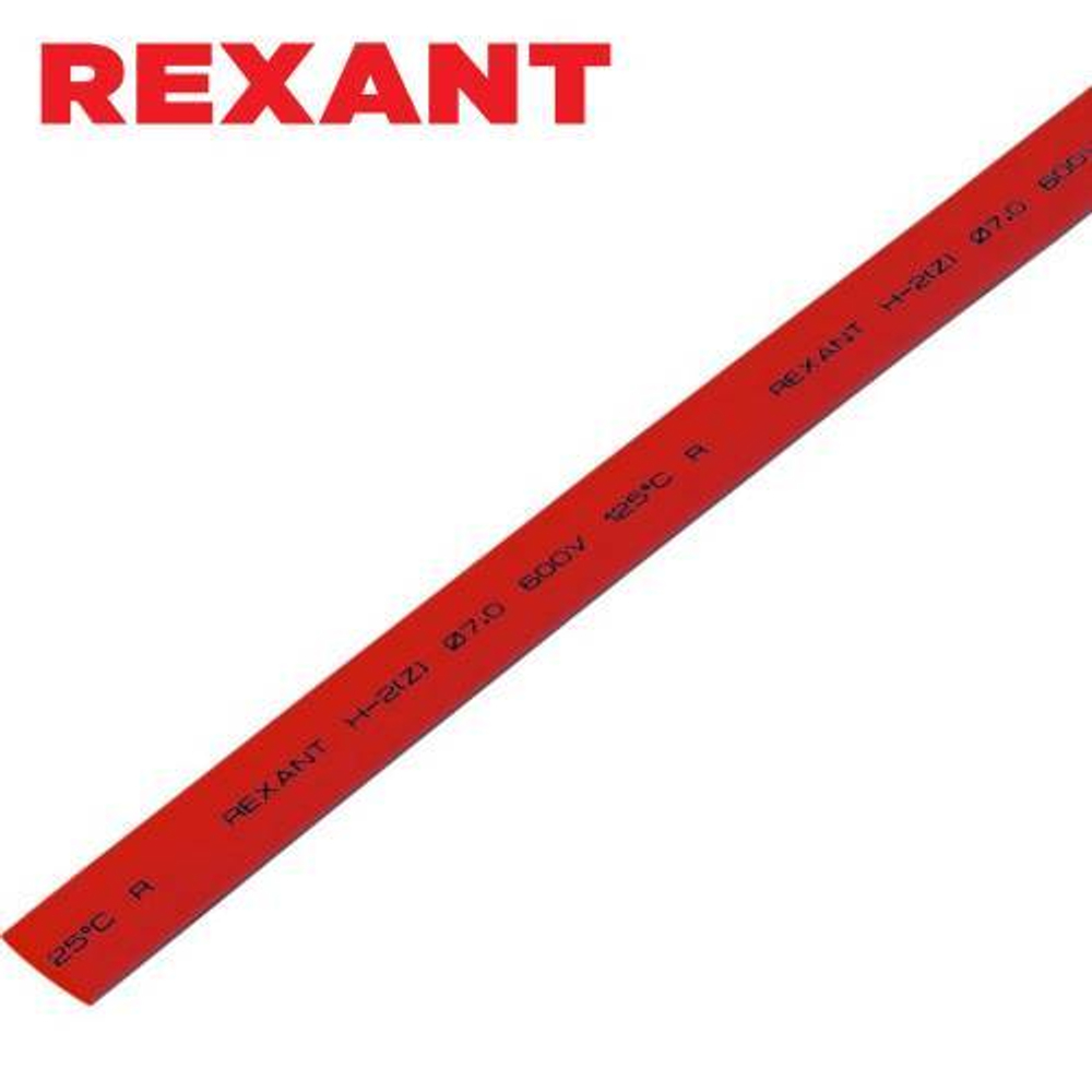 8,0/4,0 мм 1м термоусаживаемая трубка красная Rexant/20-8004