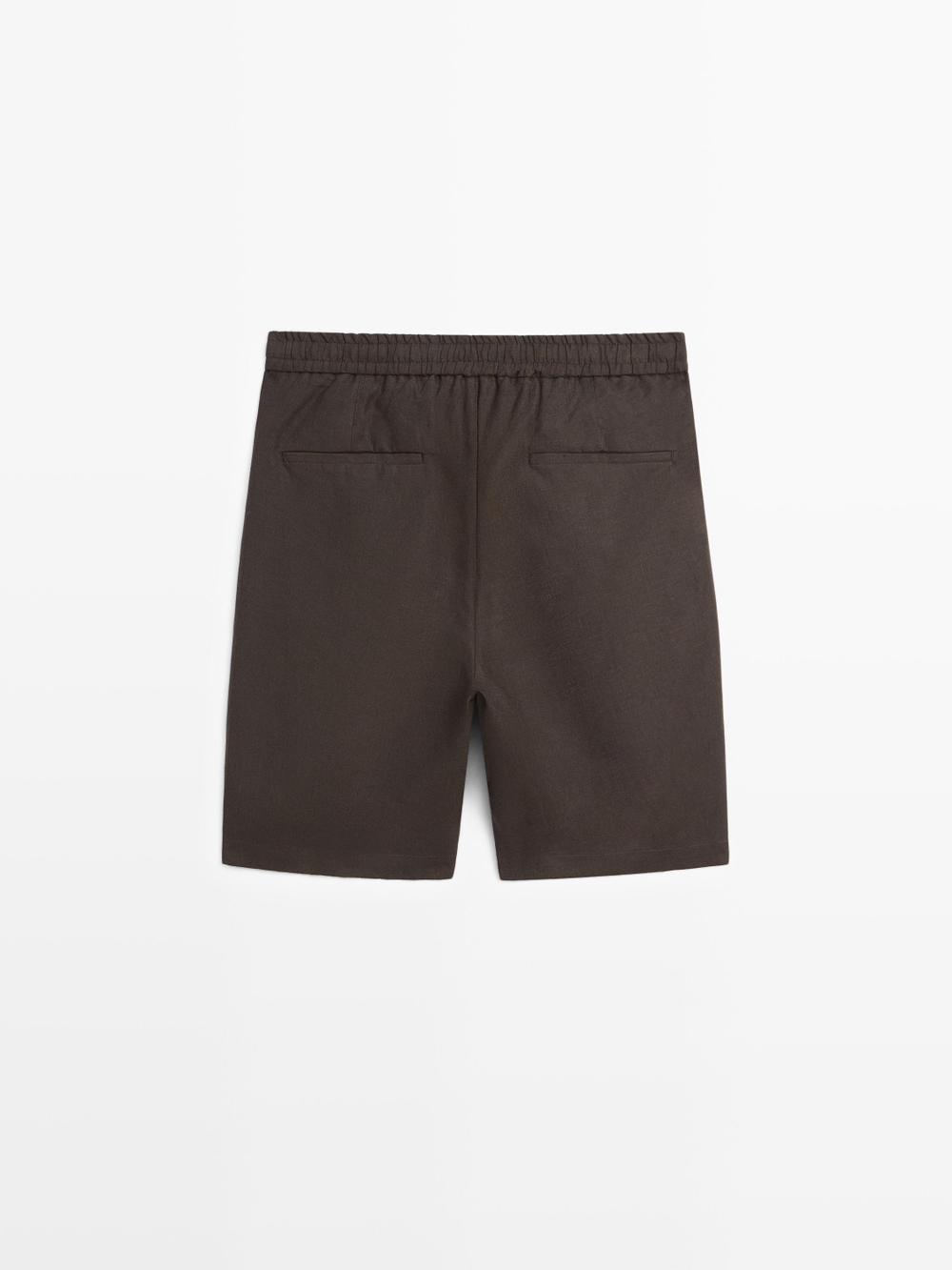 Massimo Dutti Короткие бермуды из 100% льна, коричневый