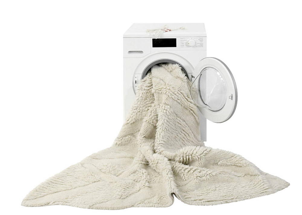 Шерстяной стираемый ковер Lorena Canals Enkang слоновая кость 170х240 см