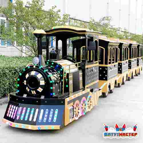 Безрельсовый паровозик «Сияющий путь» 4 вагона, 17 мест, с подсветкой
