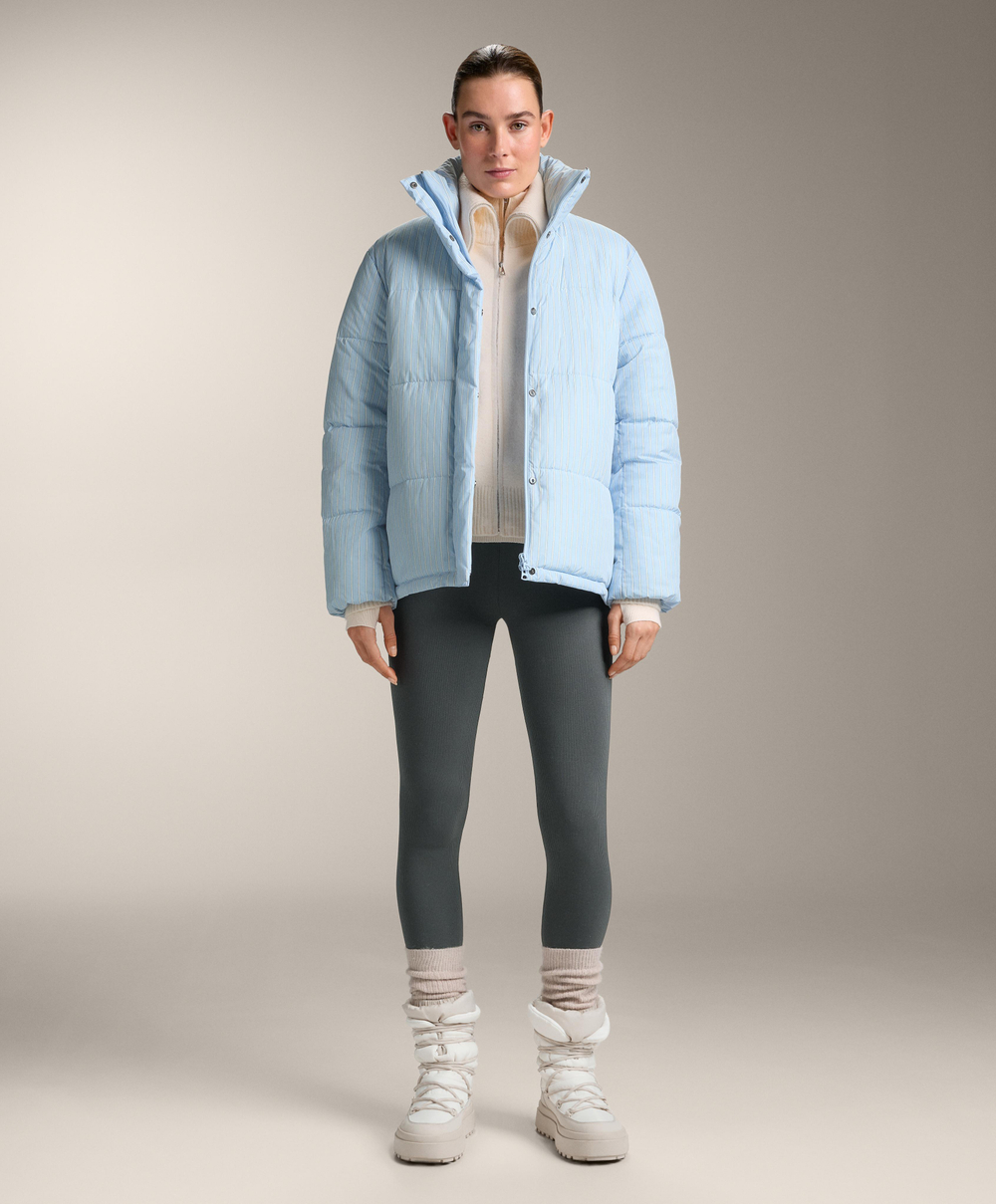 Oysho Утепленная водоотталкивающая куртка Primaloft®, голубой