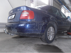 Фаркоп оцинкованный Galia A035A для Audi A4 седан/универсал 1994-2000(паспорт и сертификат в комплекте)(без электрики)