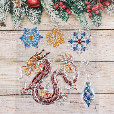 Набор наклеек «Величественный дракон» 19*27 см