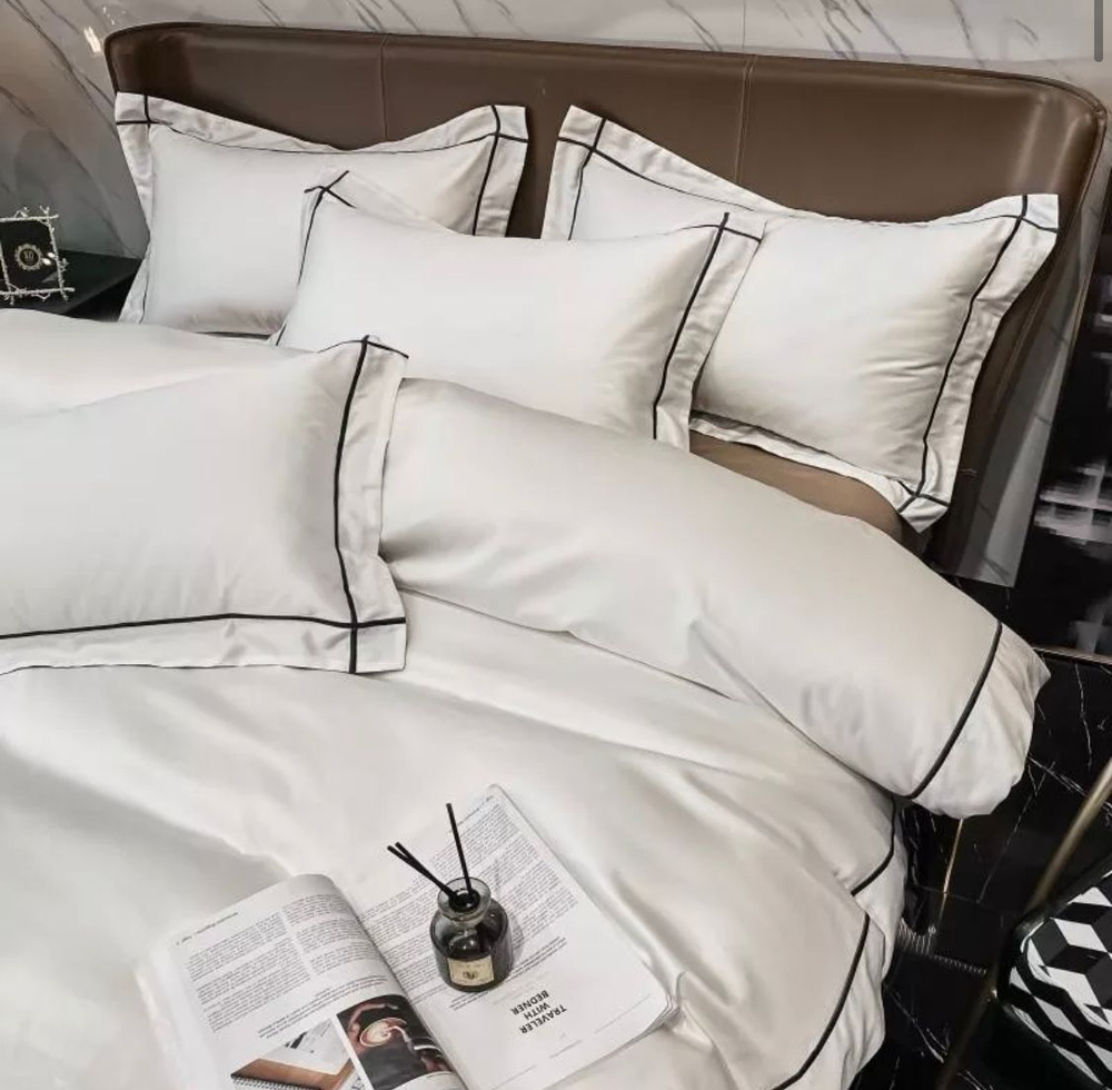 ZEPHYR HOME КПБ Двуспалка KING SIZE Мако-Сатин 100s Белый