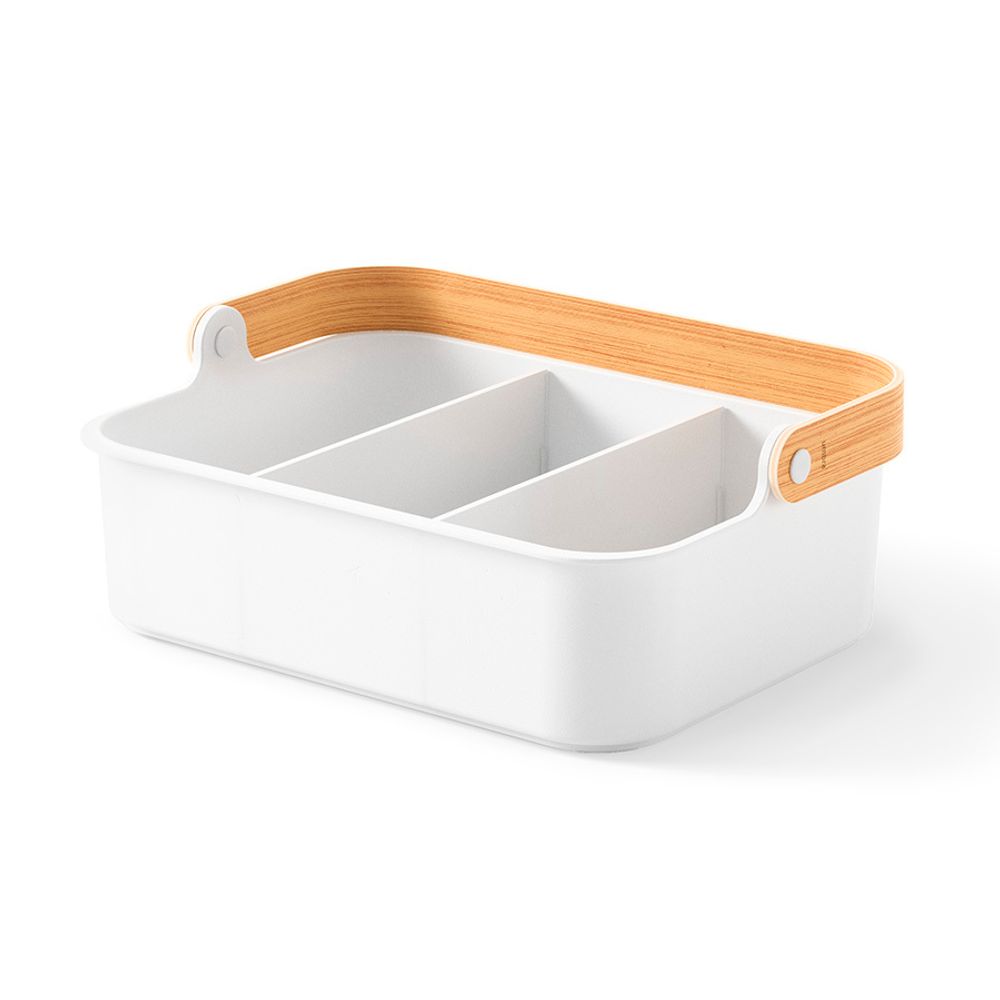 Органайзер Bellwood, 37х27 см, белый/натуральное дерево