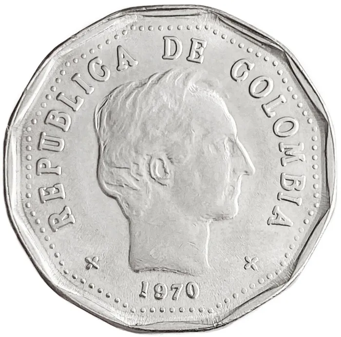 50 сентаво 1970 Колумбия AU-UNC