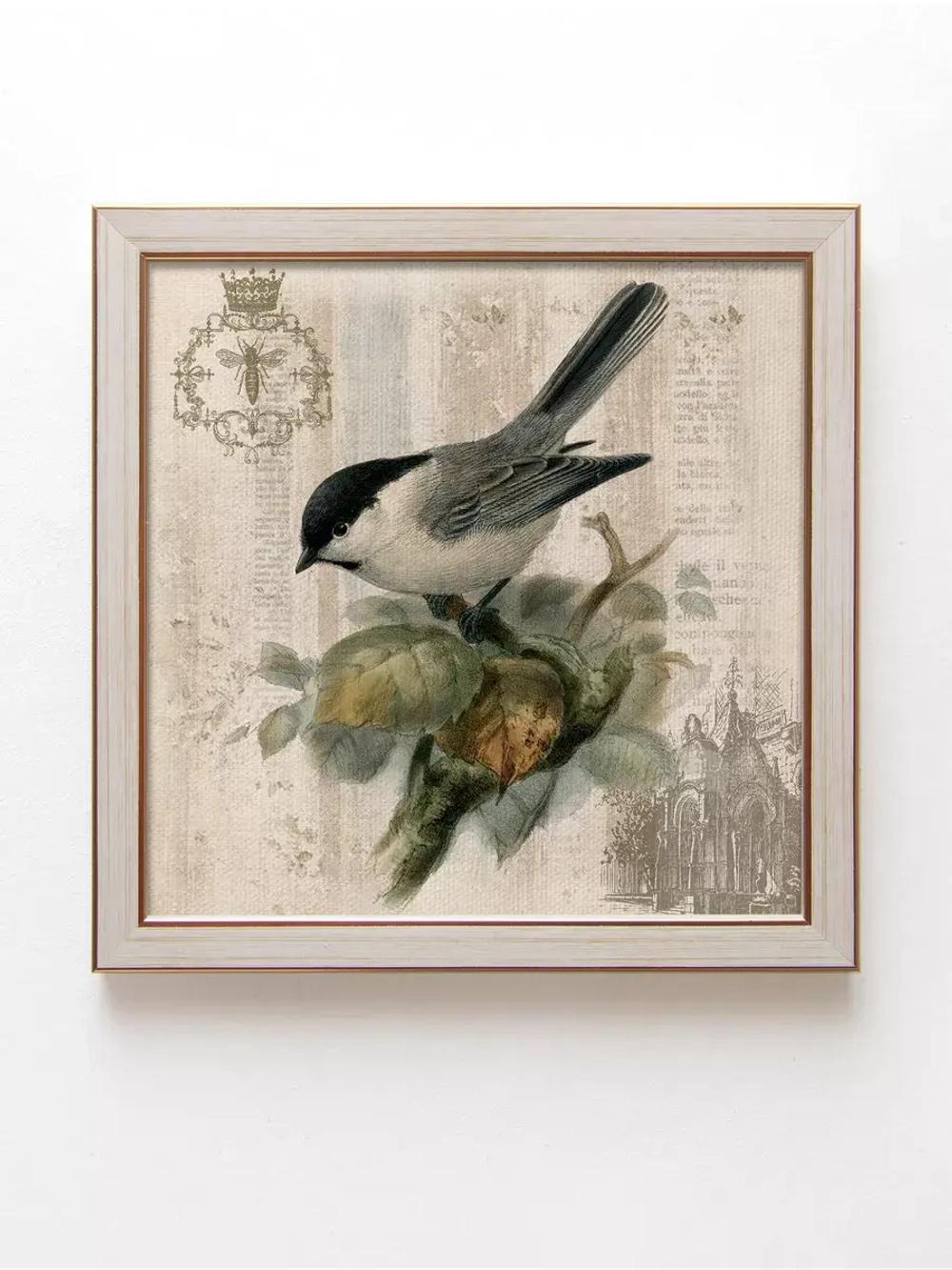 Картины на стену интерьерная на холсте 4 шт, 23*23 см