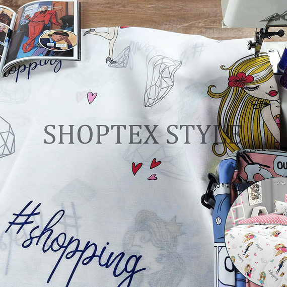 Поплин &quot;Модницы&quot; | ш.220 см | 115 г/м² | хлопок-100%