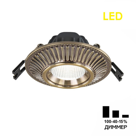 Citilux Дзета CLD042NW3 LED Встраиваемый светильник с диммером