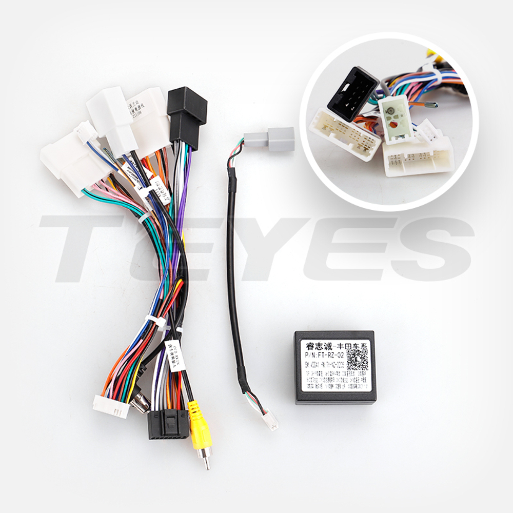 Комплект рамки с разъёмами 9"+can Toyota Highlander U70 2019+ (вместо штатного 8" экрана) - Car-Smart 7294