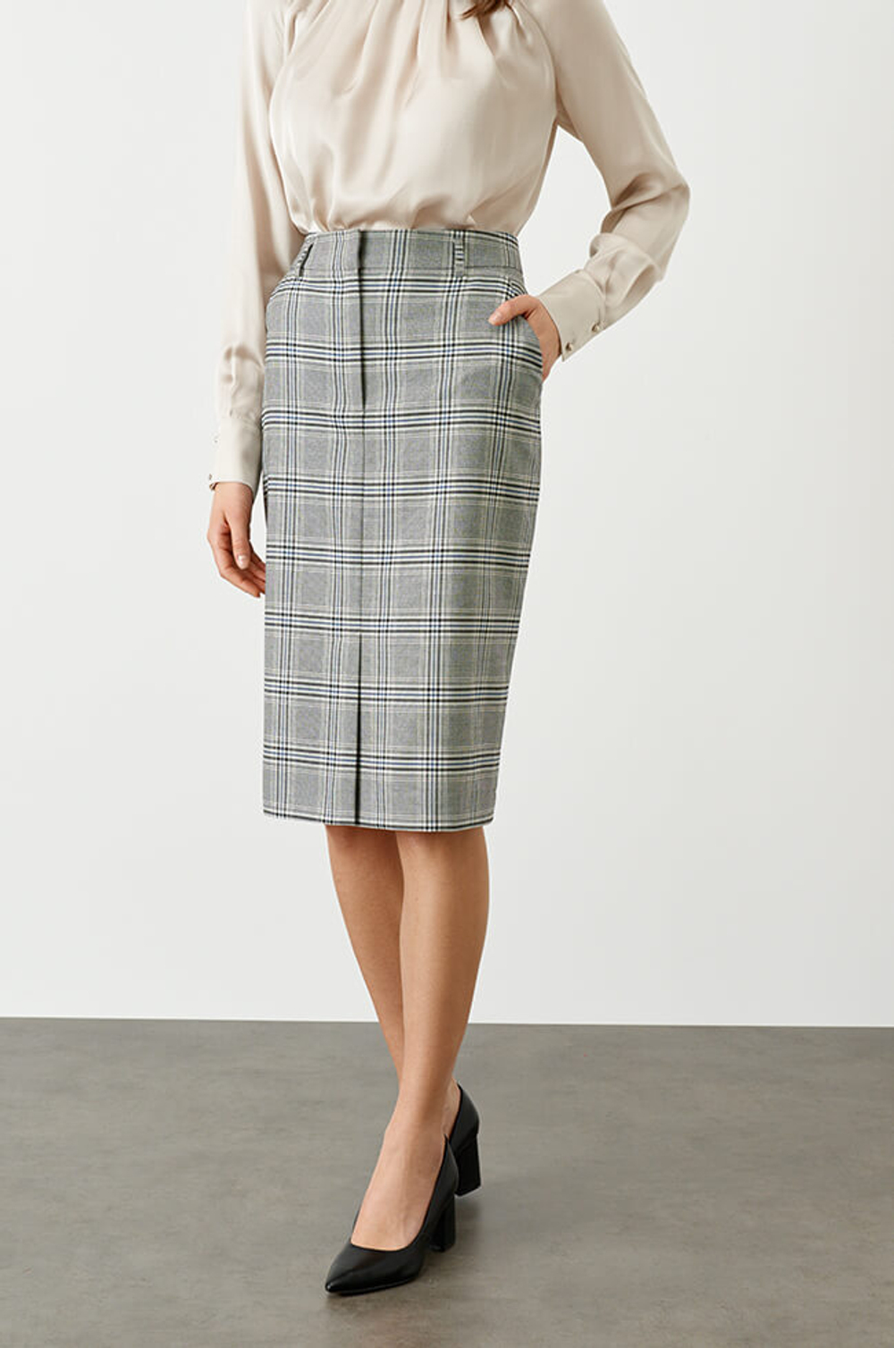 4795 Юбка женская (серый клетка)