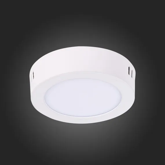 ST112.532.06 Светильник настенно-потолочный Белый LED 1*6W 3000K 330Lm Ra80 120° IP20 D110xH28 90-26 Накладные светильники