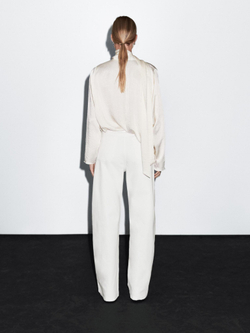 Massimo Dutti Джинсы с высокой посадкой, кремовый