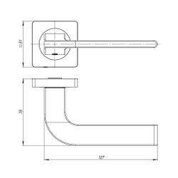 Ручка раздельная Ajax SPLINE JK GR-23 графит