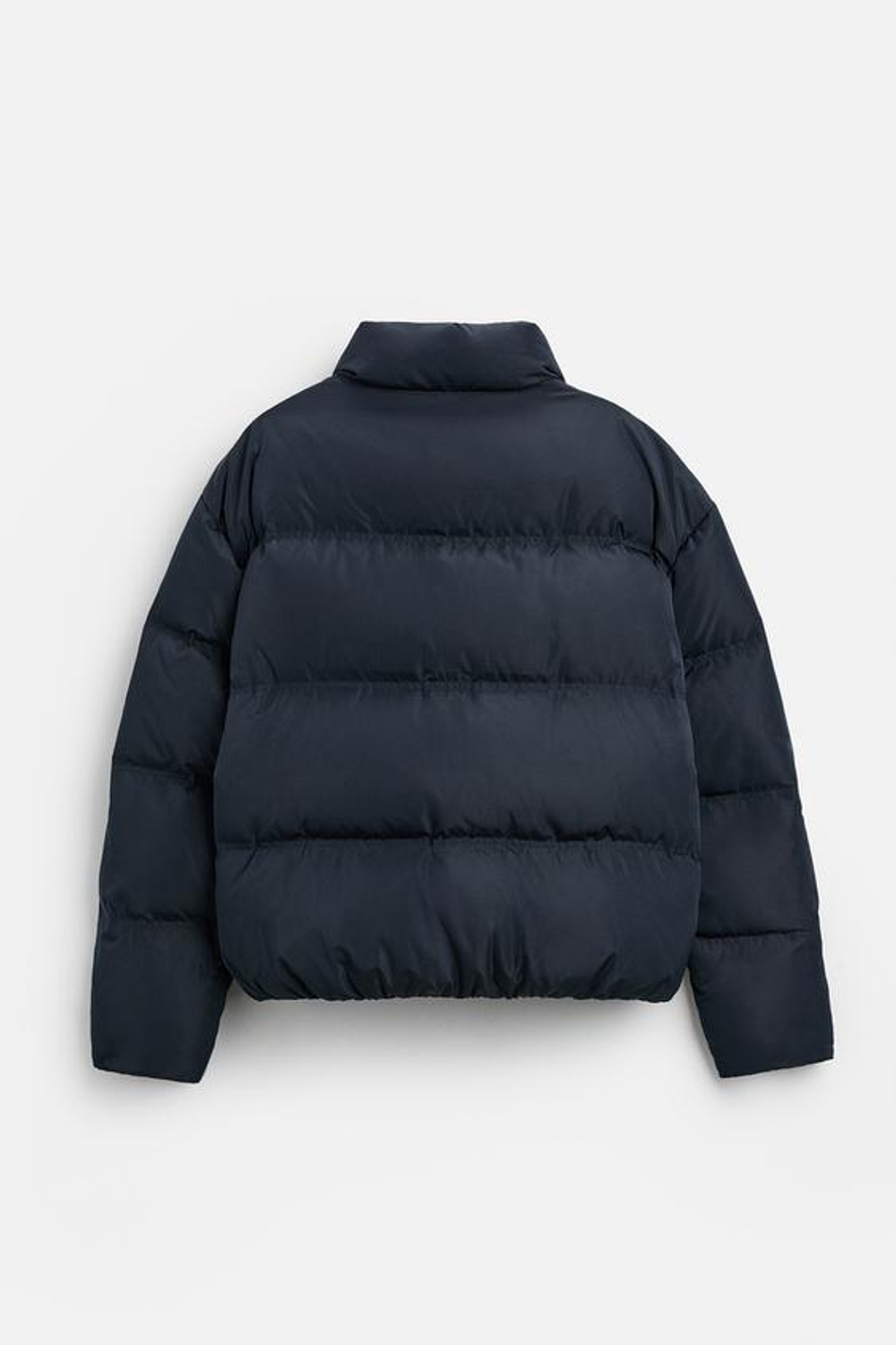 ZARA ПУХОВИК С НАПОЛНИТЕЛЕМ ИЗ 100% ПЕРА, МОРСКОЙ СИНИЙ