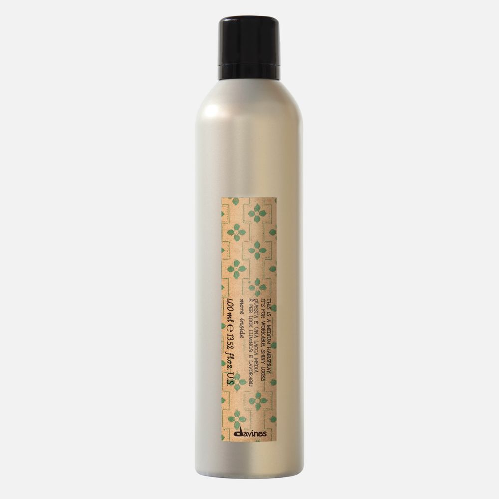DAVINES Medium Hold Hair-spray Лак средней фиксации more inside для эластичного глянцевого стайлинга, 400 мл