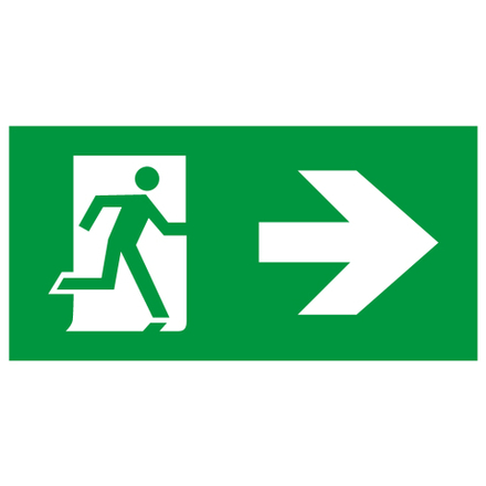 Пиктограмма ЭРА INFO-SSA-128 бэклит 259x128мм Человек-стрелка зеленая SSA-103