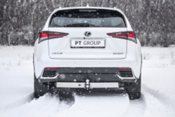 Фаркоп с унив. электрикой Smart, съемный квадрат, с НЕРЖ накладкой TOYOTA RAV4 2013-2018, LEXUS NX (с одной выхлопной трубой) 2014- (паспорт и сертификат) ПТ ГРУПП.LNX-20-991124.00