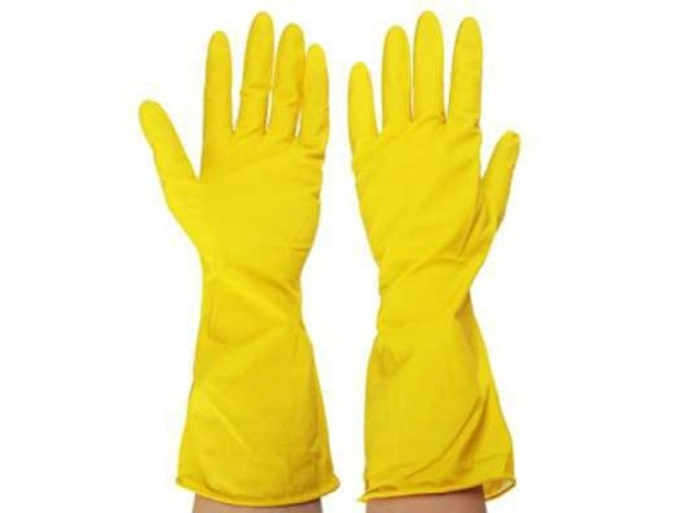 Перчатки резиновые VETTA желтые М (240шт/уп)