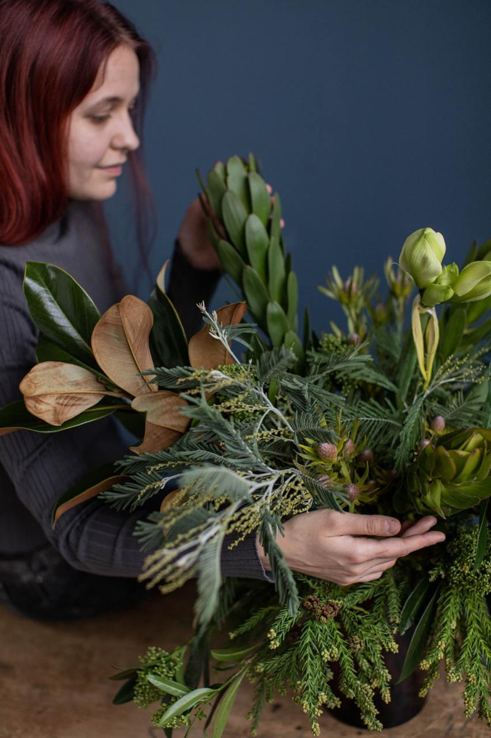 Букет символ года Green wooden snake