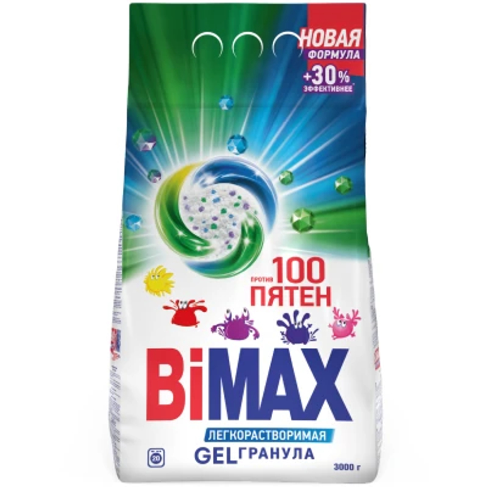 БиМакс 3кг. порошок автомат 100 пятен.мяг.уп.