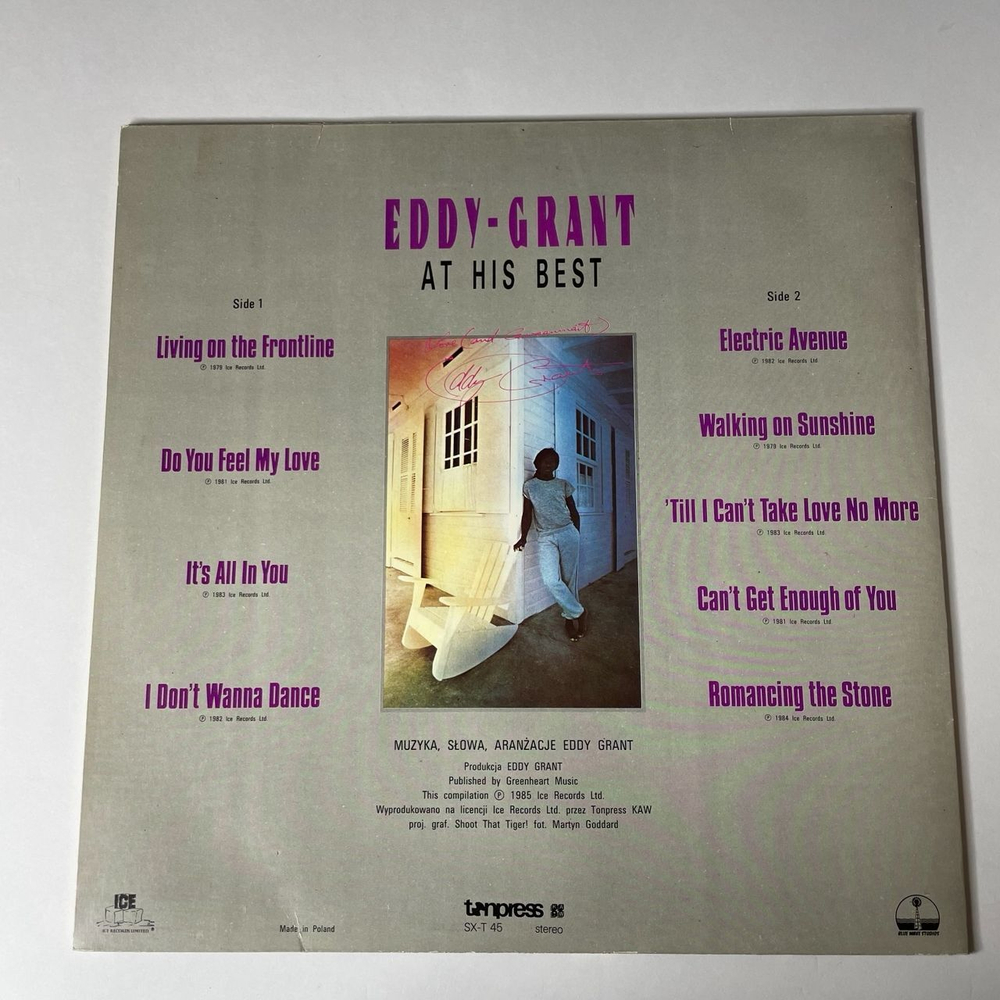 Винтажная виниловая пластинка LP Eddy Grant At His Best (Польша 1985) Electric Avenue