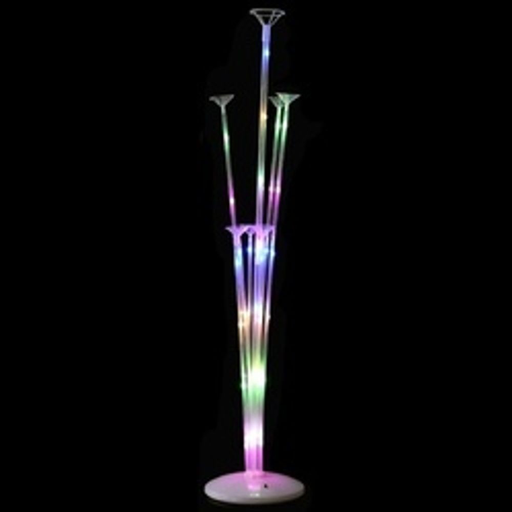 Стойка для шаров Фонтан, 7 насадок, с подсветкой, 0,39*0,72 м, Разноцветный, 1 шт.
