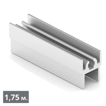 СТАНДАРТ Рамка верхняя двери (1,75 м) хром матовый (AL) (AS0720) Aristo