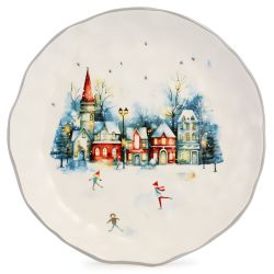 ТАРЕЛКА ОБЕДЕННАЯ AGNESS "С НОВЫМ ГОДОМ!" 28*4 СМ