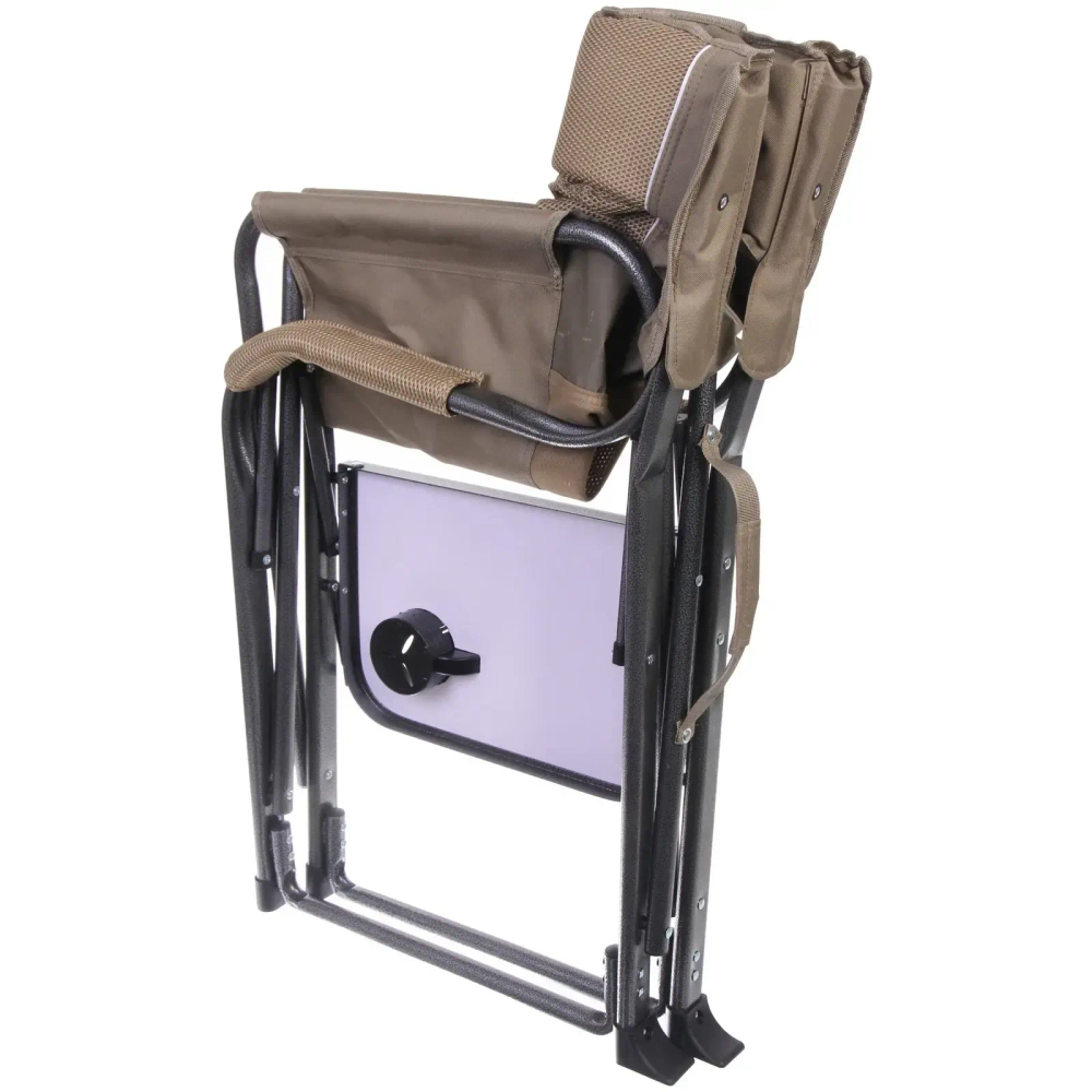 Кресло складное с подлокотниками до 100 кг SJ-0053, 52*62*92 см, цвет: кофейный, ТуристМастер