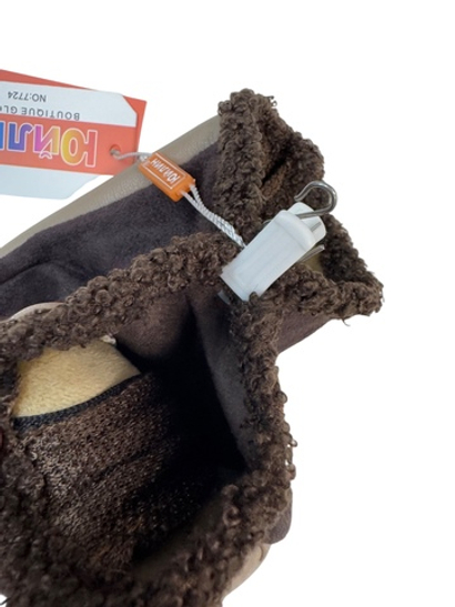 Перчатки. Женские. С замком. Материал верха: Эко кожа. Внутри плюш-флис. 12 шт в упаковке.