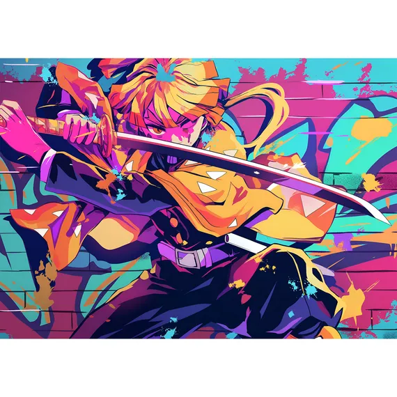 Постер Zenitsu Agatsuma - Demon Slayer