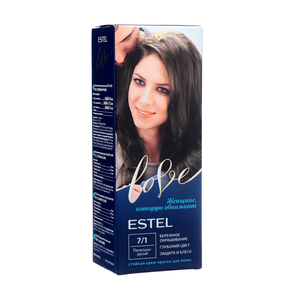Стойкая крем-краска д/волос ESTEL LOVE пепельно-русый №7/1 5078