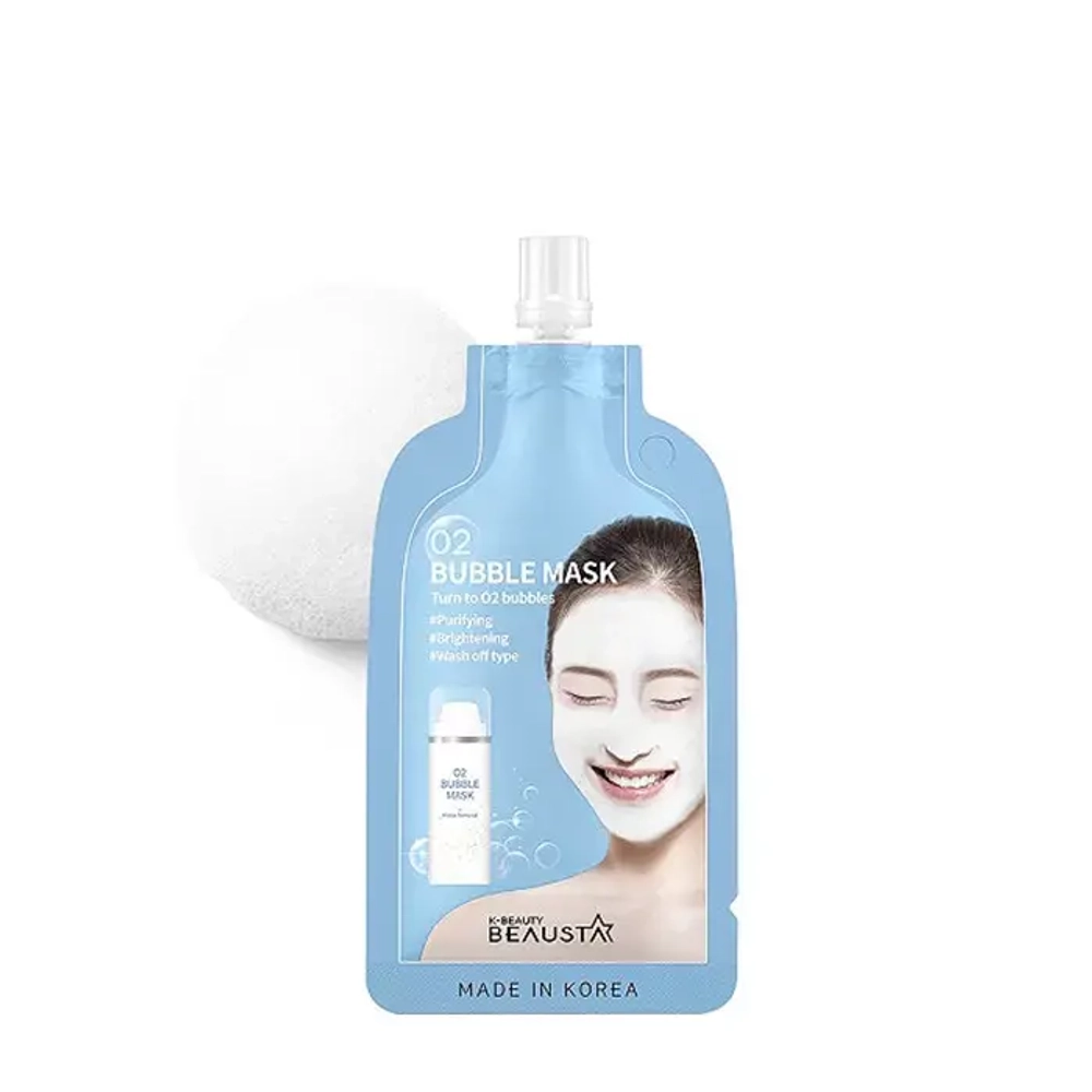 Кислородная маска для лица очищающая Beausta O2 Bubble Mask 20 мл