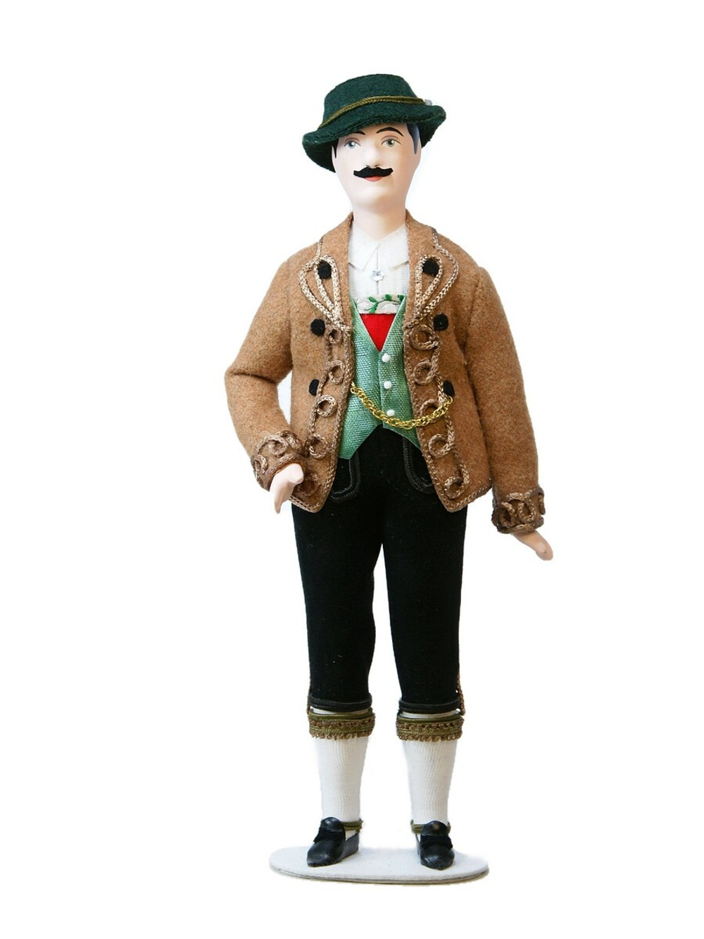 Кукла фарфоровая в Мужском национальном немецком костюме 20в. Бавария